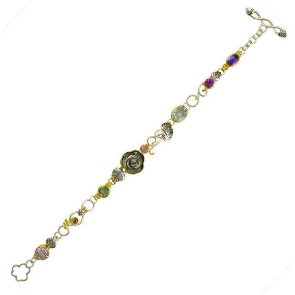 Michou Jewelry - Sterling Silver and 22K Gold Vermeil Enchanted Garden Bracelet
